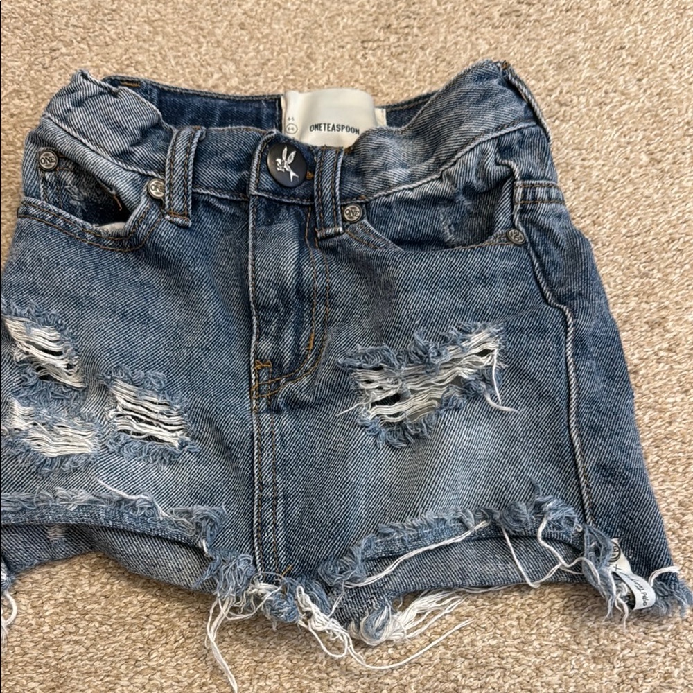 One Teaspoon Distressed Denim Shorts